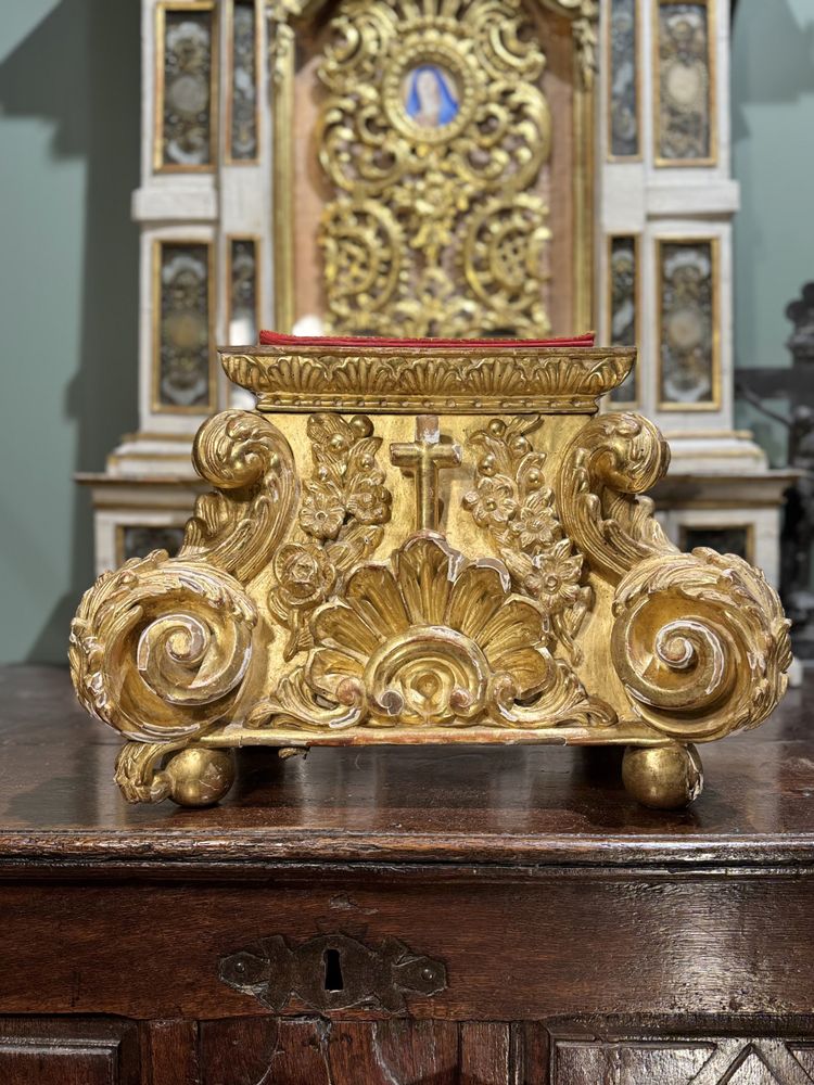 Gilded Wooden Church Base - 18th Century