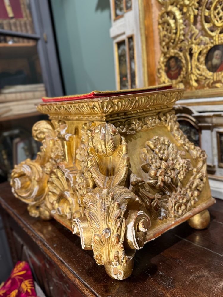 Gilded Wooden Church Base - 18th Century