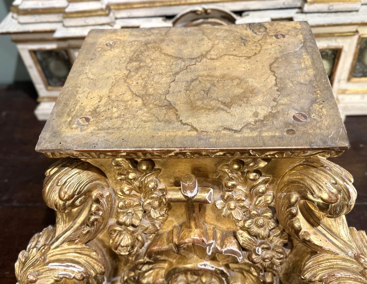 Gilded Wooden Church Base - 18th Century