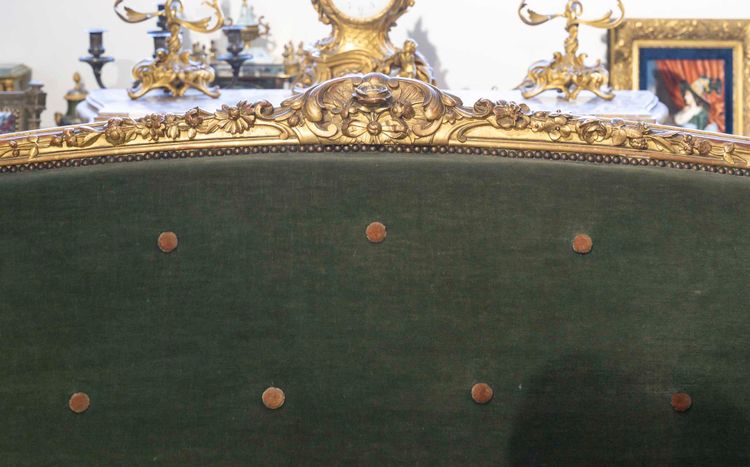 A Carved and Gilded Wood Salon Suite, Late 19th Century