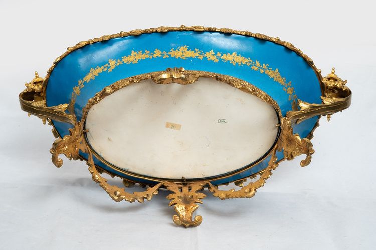 Antique Napoleon III Gilt Bronze Centerpiece from Sevres. France 19th Century.