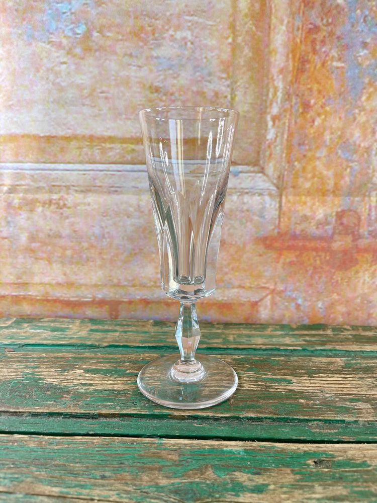 6 Baccarat crystal champagne flutes, Polignac model