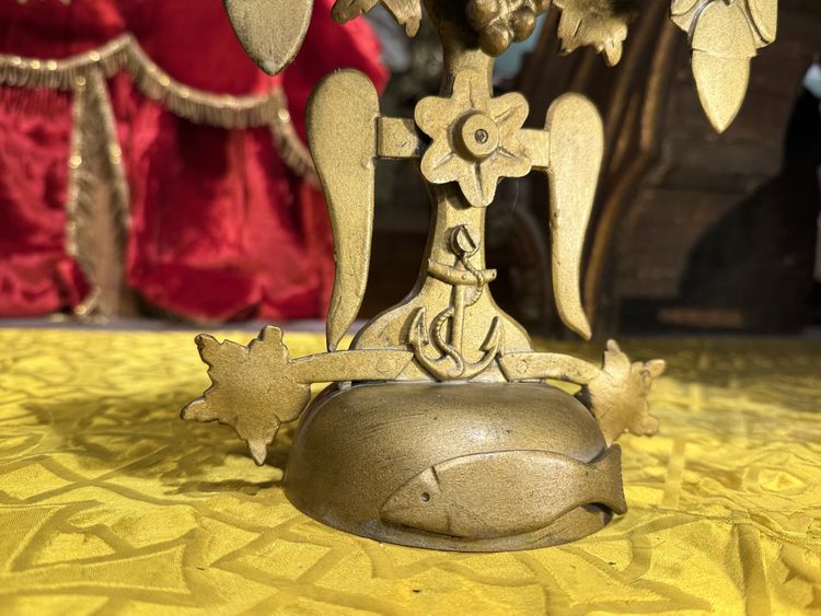 Monstrance Reliquary With A Relic Of The True Cross - 19th Century