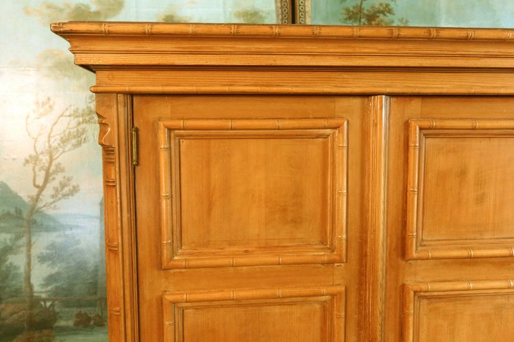 Bamboo style pitch pine cabinet