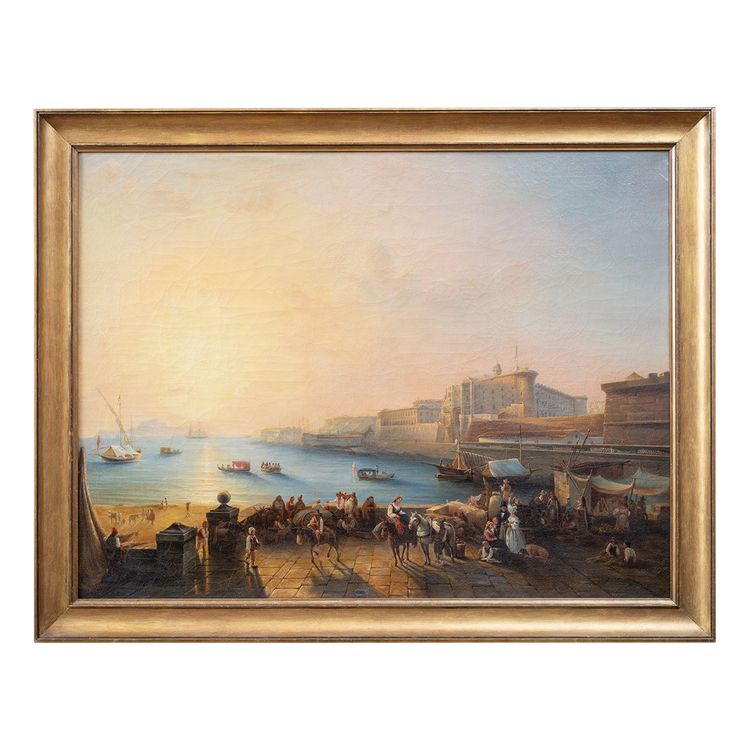 Old Oil Painting on Canvas. Period: Early 19th Century.