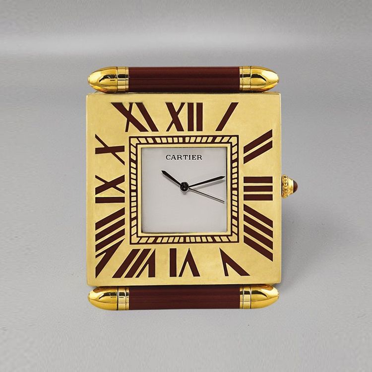 1990s Gorgeous Cartier Alarm Clock Pendulette. Made in Swiss