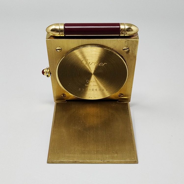 1990s Gorgeous Cartier Alarm Clock Pendulette. Made in Swiss