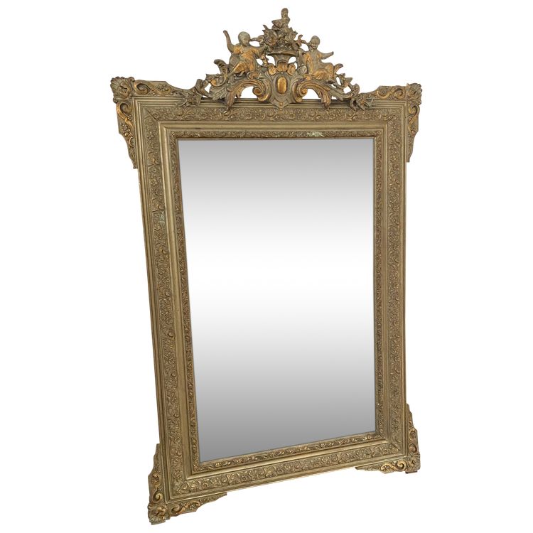 Large 19th Century Mercury Gilded Mirror – 76 cm X 122 cm