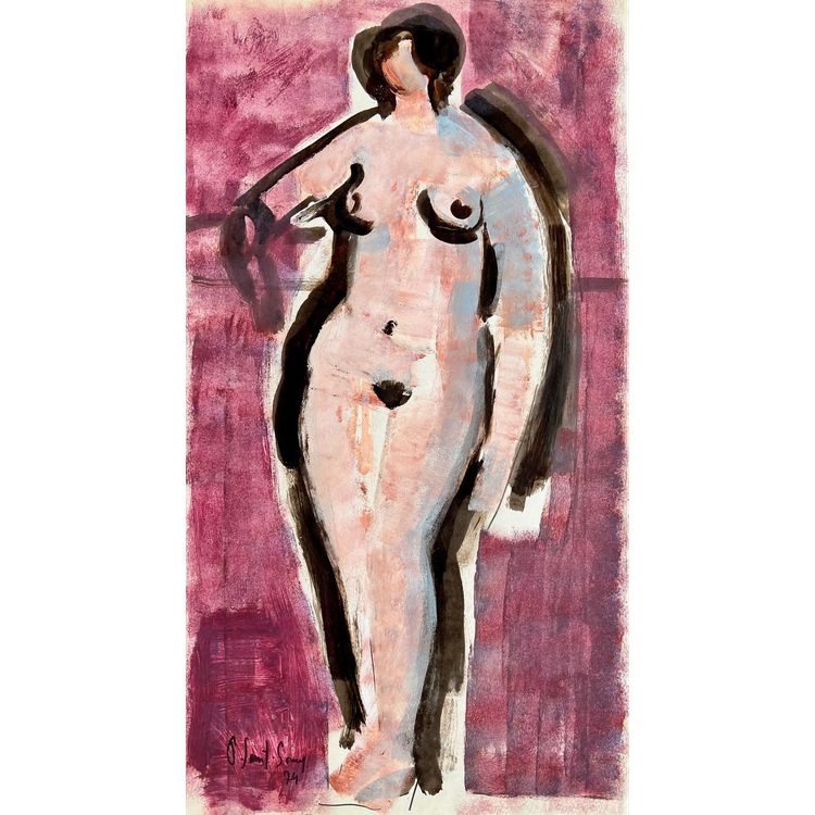 Pink nude study.