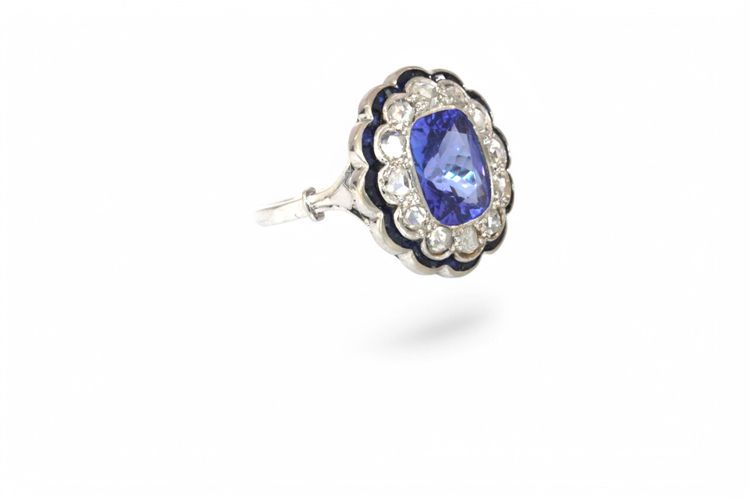 Anello Art Déco Tanzanite