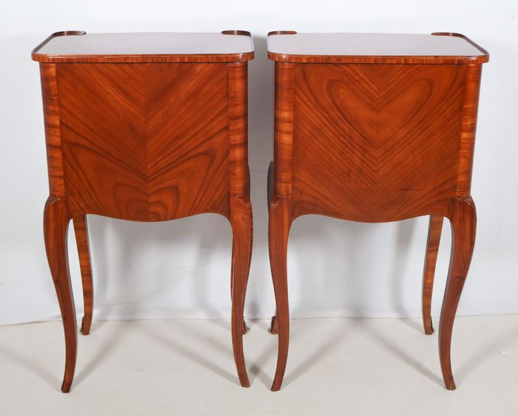 Pair of Louis XV style bedside tables, early 20th century