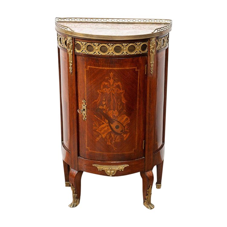 Antique half-moon sideboard, 19th century.