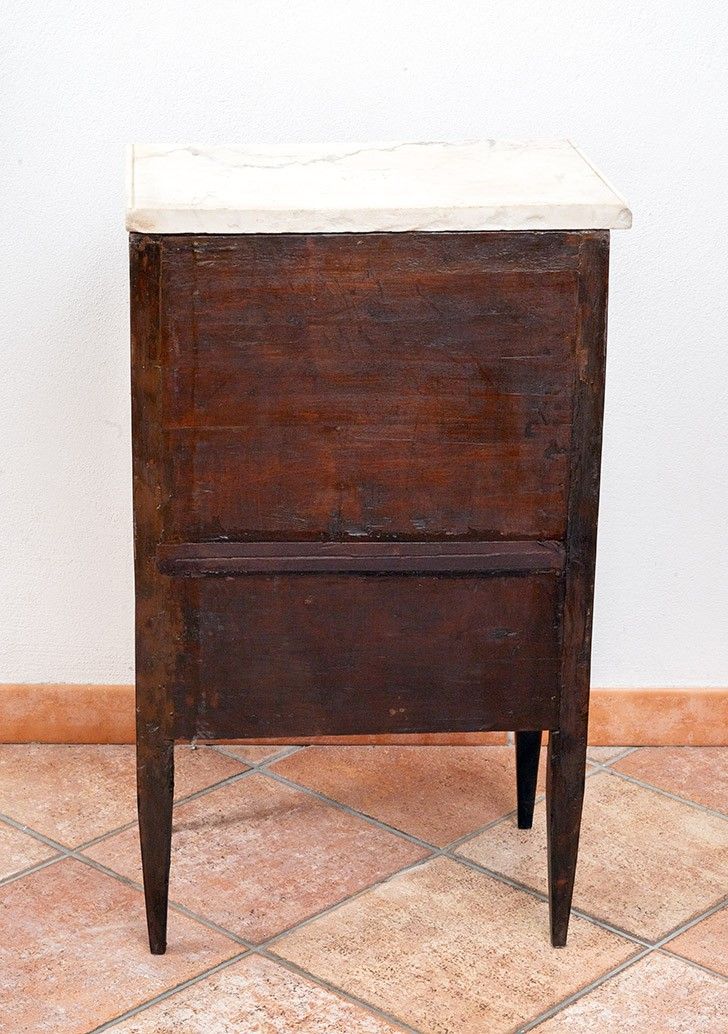 Antique Neapolitan Louis XVI bedside table, 18th century.