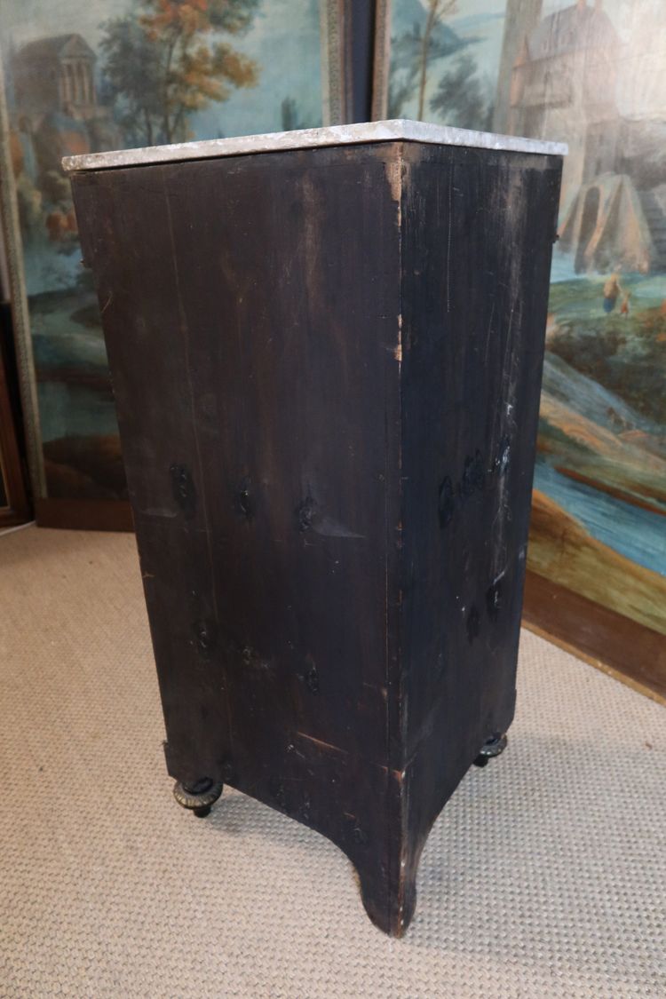 Pair of 19th century inlaid corner cabinets