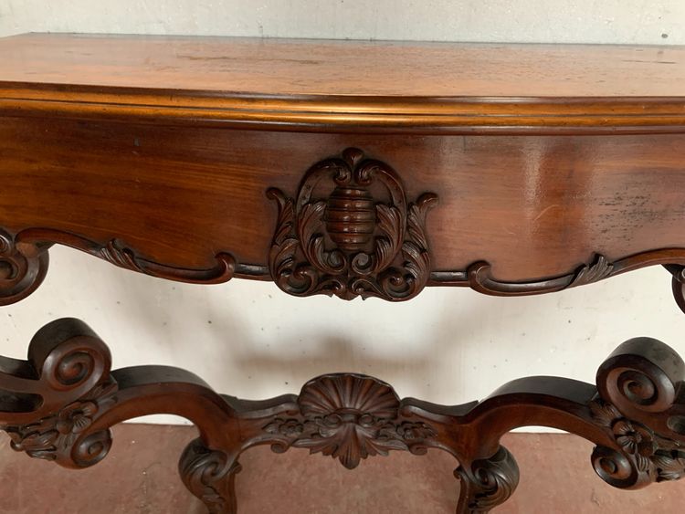 Pair of Louis Philippe consoles in mahogany, 19th century