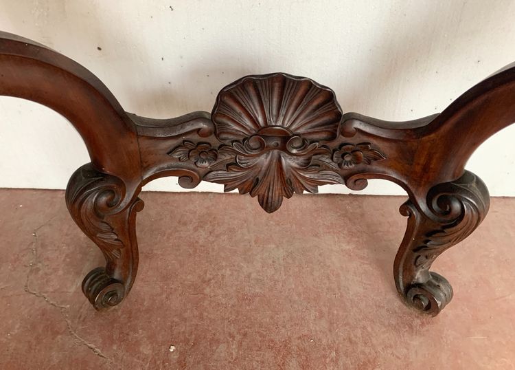 Pair of Louis Philippe consoles in mahogany, 19th century