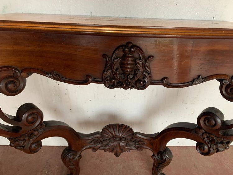 Pair of Louis Philippe consoles in mahogany, 19th century