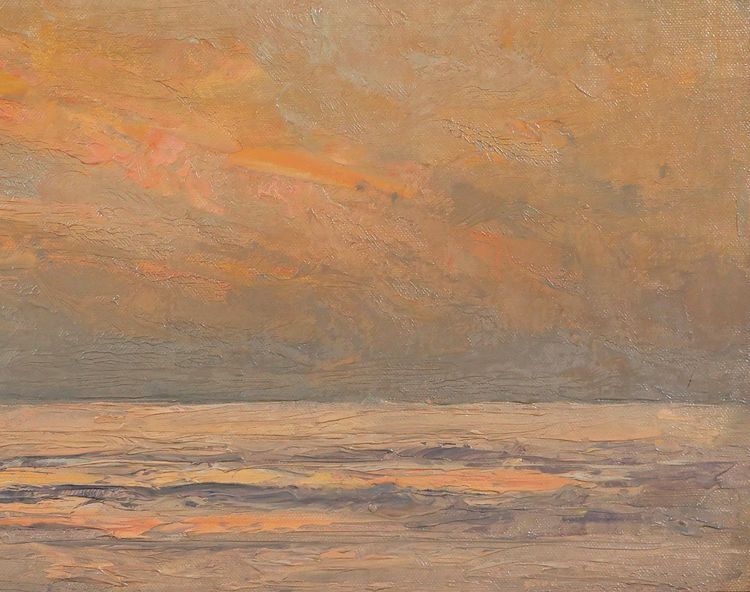 Joseh François 1851-1940 Study of sky at sea, seascape, painting, impressionism