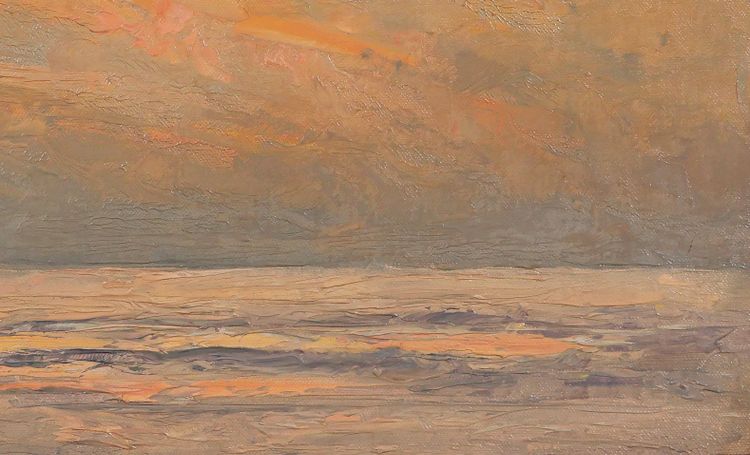 Joseh François 1851-1940 Study of sky at sea, seascape, painting, impressionism