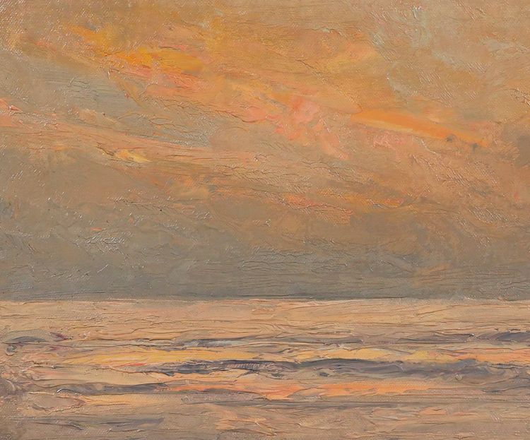 Joseh François 1851-1940 Study of sky at sea, seascape, painting, impressionism