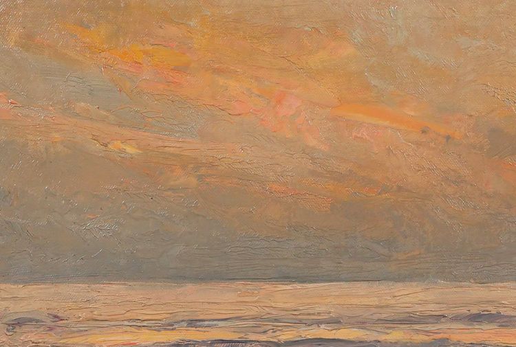 Joseh François 1851-1940 Study of sky at sea, seascape, painting, impressionism