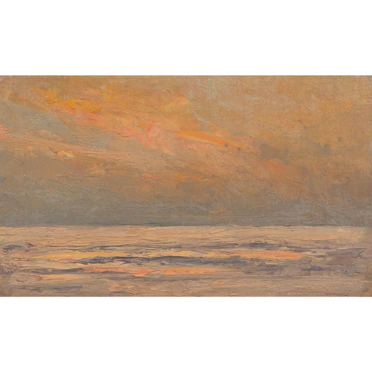 Joseh François 1851-1940 Study of sky at sea, seascape, painting, impressionism