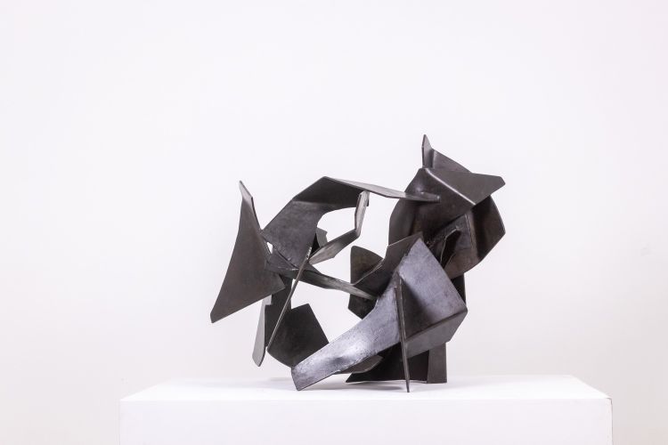 Jean Campa. Sculpture in cut patinated iron. 1980s. LS62181309P