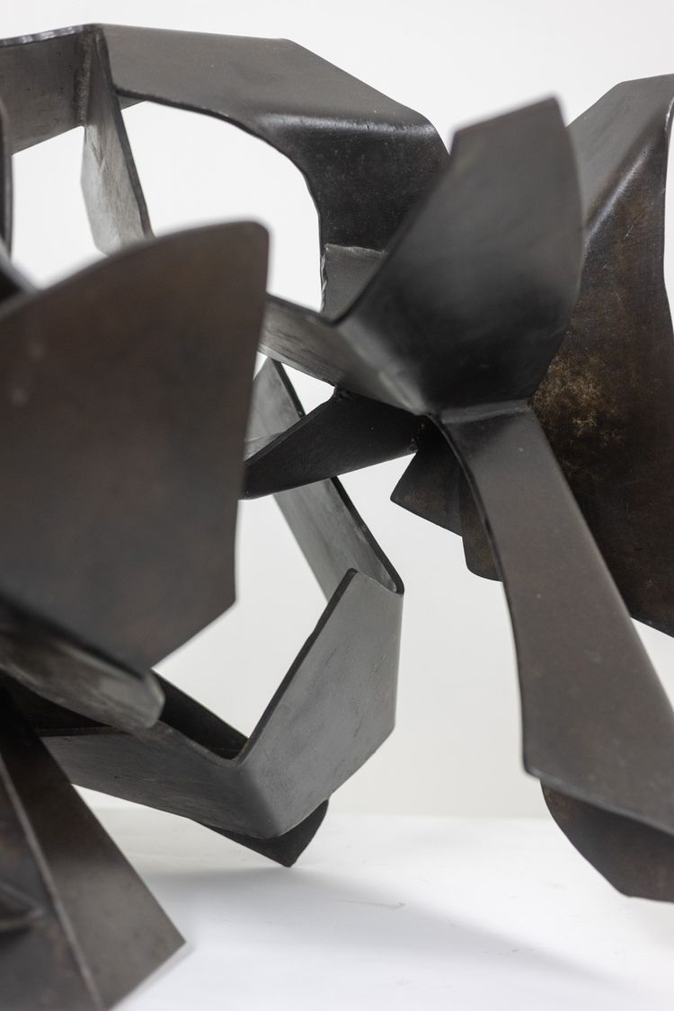 Jean Campa. Sculpture in cut patinated iron. 1980s. LS62181309P