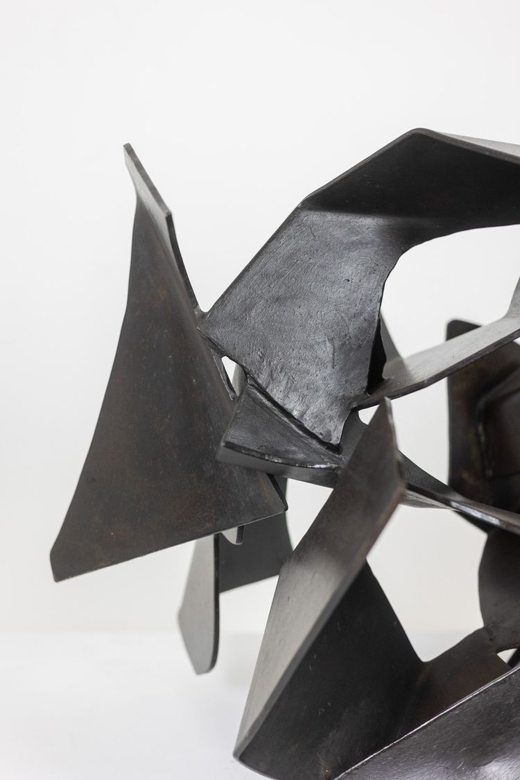 Jean Campa. Sculpture in cut patinated iron. 1980s. LS62181309P