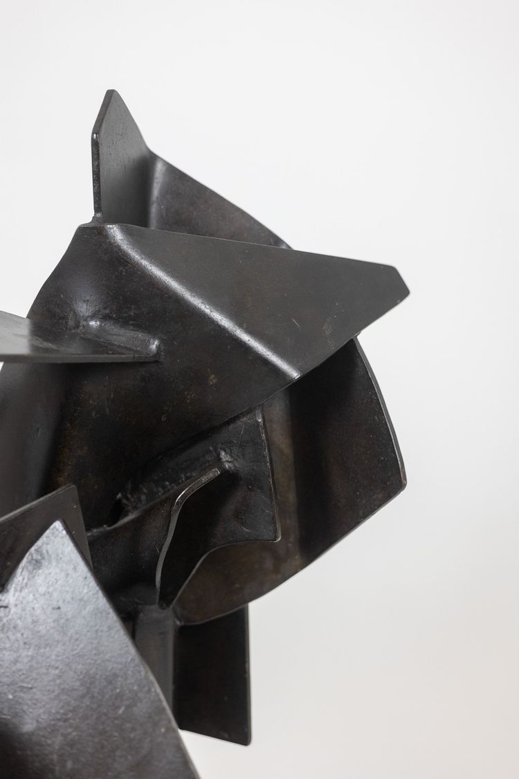 Jean Campa. Sculpture in cut patinated iron. 1980s. LS62181309P