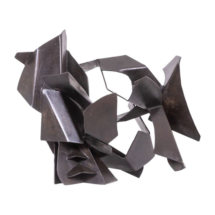 Jean Campa. Sculpture in cut patinated iron. 1980s. LS62181309P