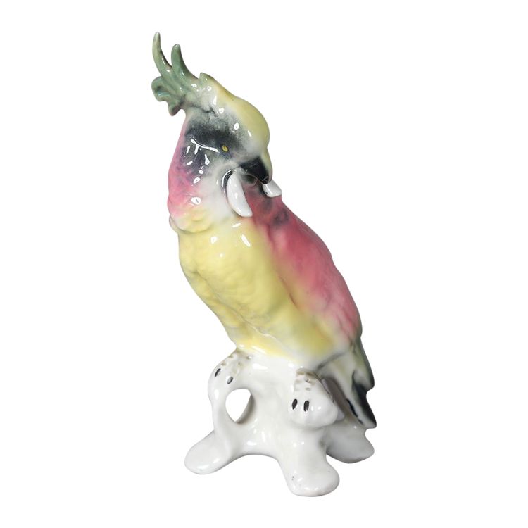 Porcelain, Parakeet, bears a stamp, height: 13 cm