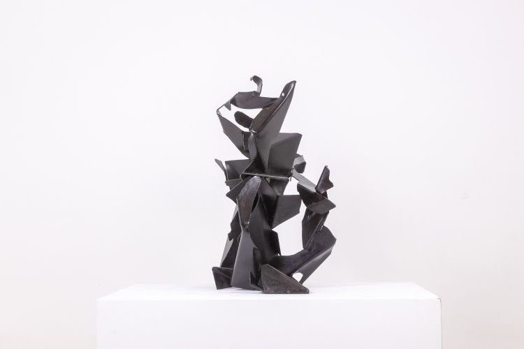 Jean Campa. Abstract sculpture in patinated iron. 1980s. LS62191309U