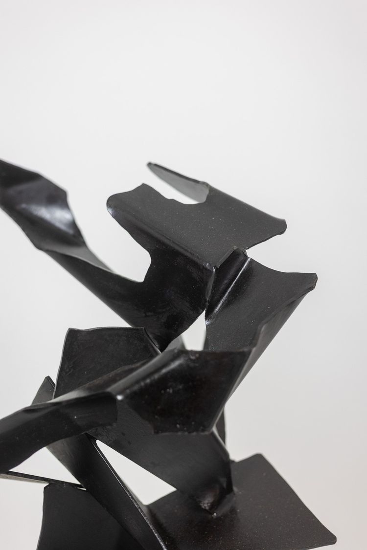 Jean Campa. Abstract sculpture in patinated iron. 1980s. LS62191309U