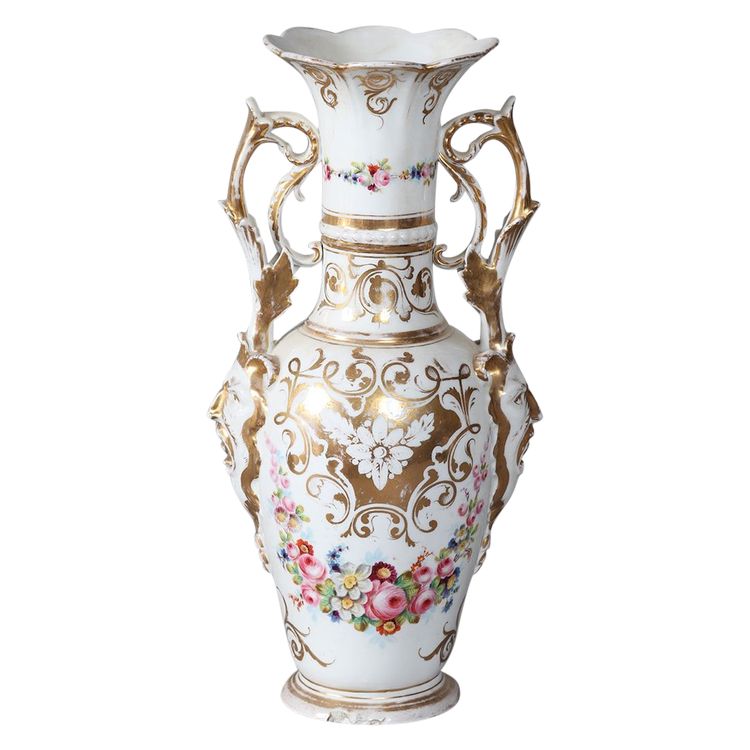 Large Empire period porcelain vase, 43 cm