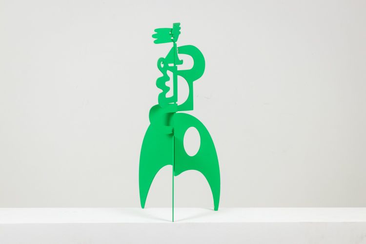 Antonine de Saint Pierre. Green sculpture “The Kiss”. Contemporary. LS6245487Y