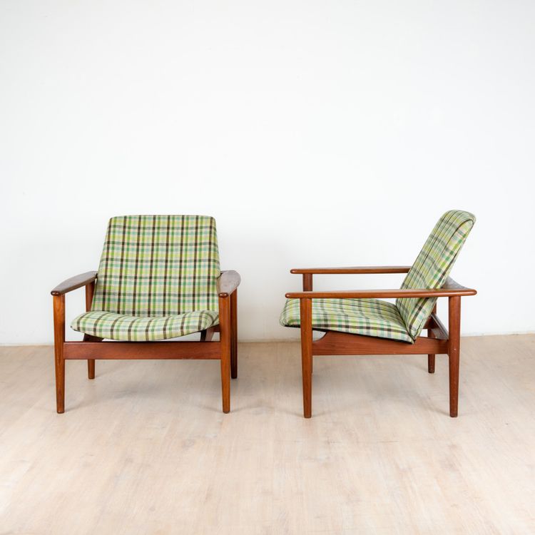 Scandinav Teak Armchairs, Denmark 1960s, Set of 2