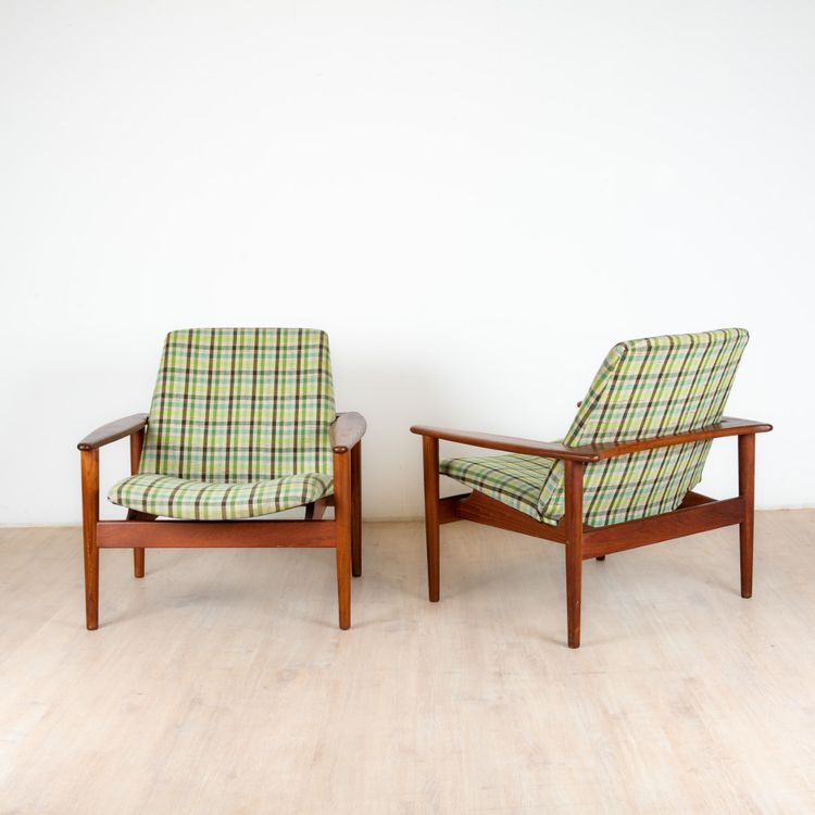 Scandinav Teak Armchairs, Denmark 1960s, Set of 2