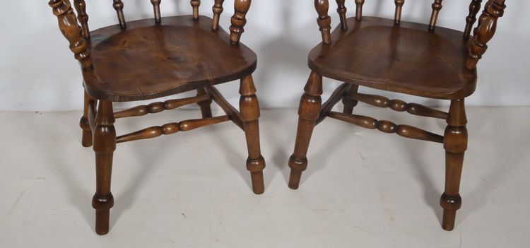 Set of 4 English Windsor style armchairs from the Victorian era