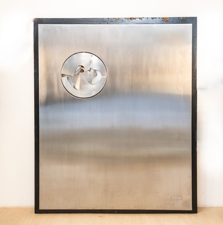 Carlo Marvhesotti, large Wall Sculpture 1979, Stainless Steel