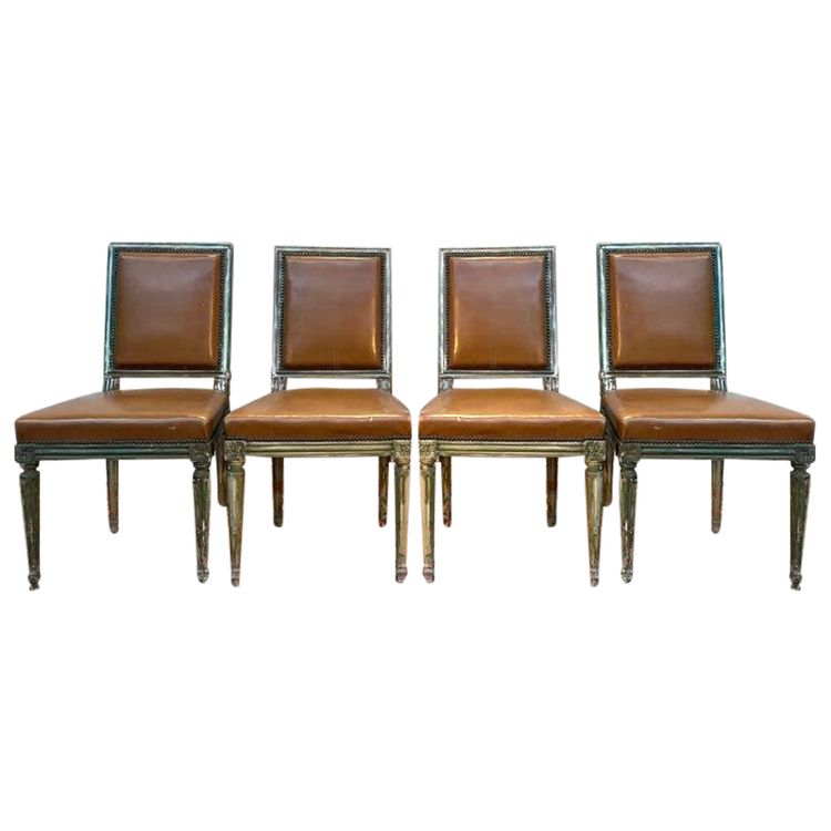 Suite of 4 Louis XVI style chairs