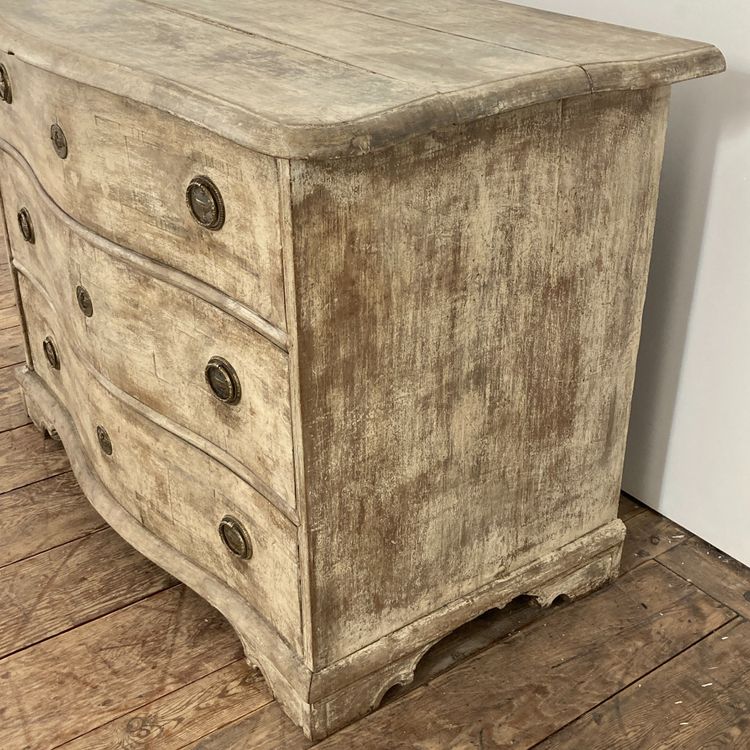 18th century curved chest of drawers