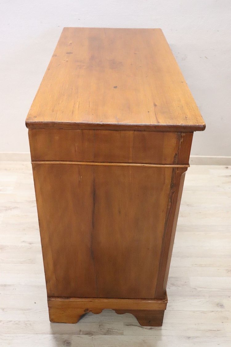 Antique Chest of Drawers in Poplar Wood, Late 19th Century