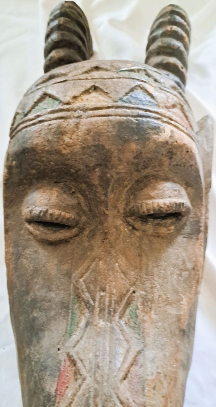 Zoomorphic Goat Mask - Wobe - Ivory Coast early 20th century