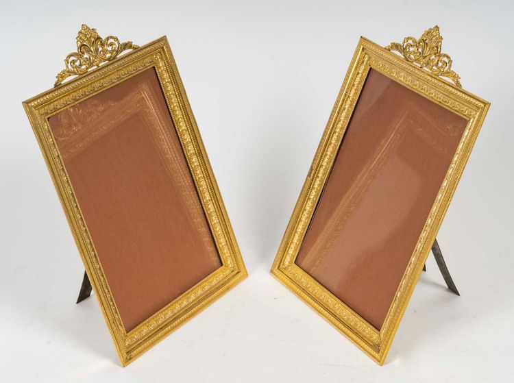 A pair of gilt bronze picture frames, late 19th century