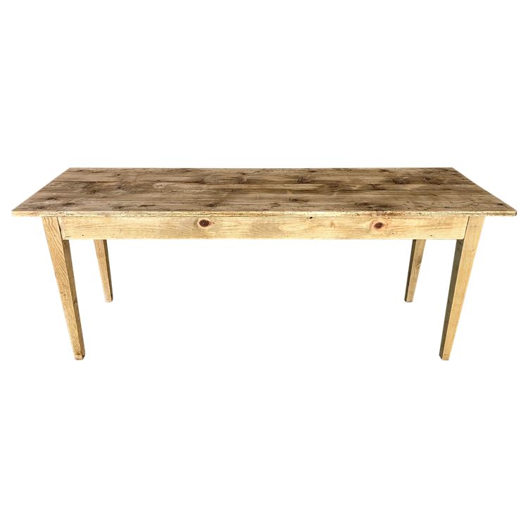 Table etroite ou console 2m en bois brut