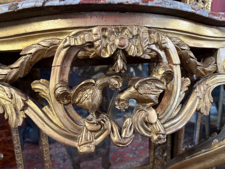 LOUIS XV WALL CONSOLE - 18th CENTURY IN GILT WOOD