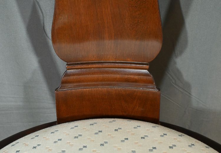 Set of 4 Gondola Chairs in Mahogany, Restoration period – Part 1 of the 19th century