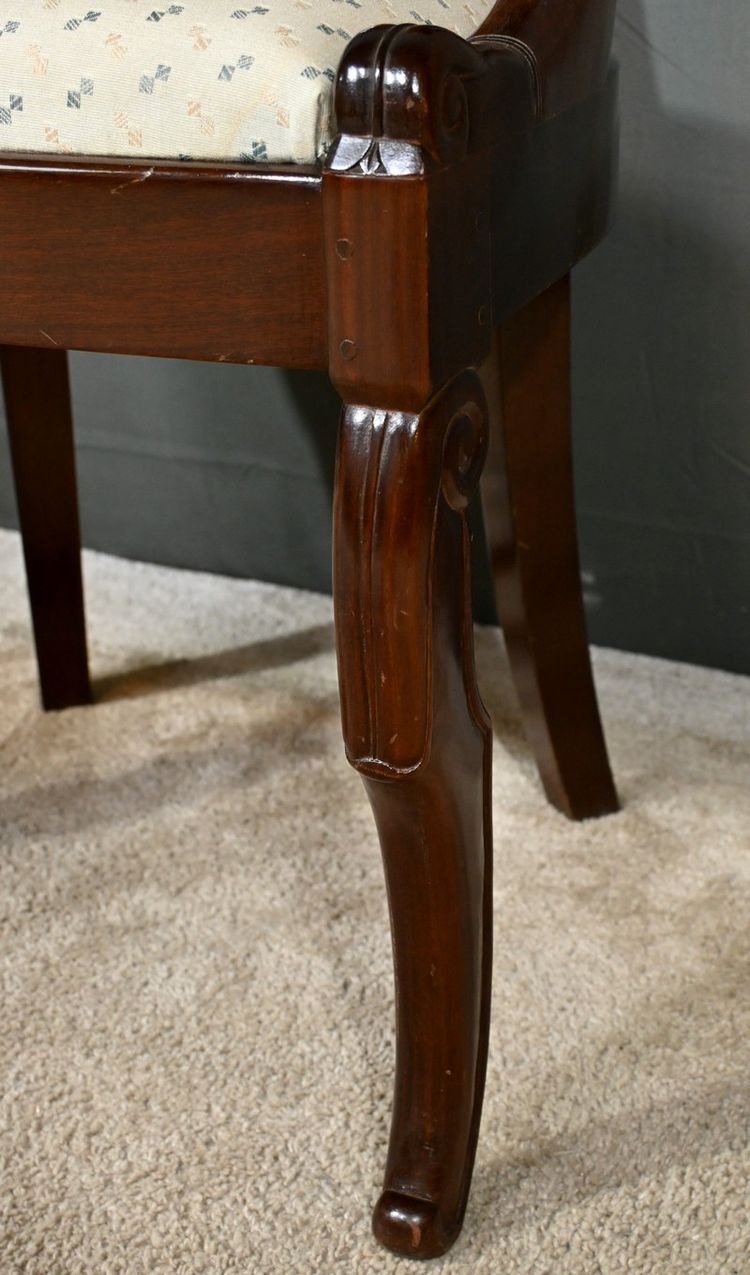 Set of 4 Gondola Chairs in Mahogany, Restoration period – Part 1 of the 19th century