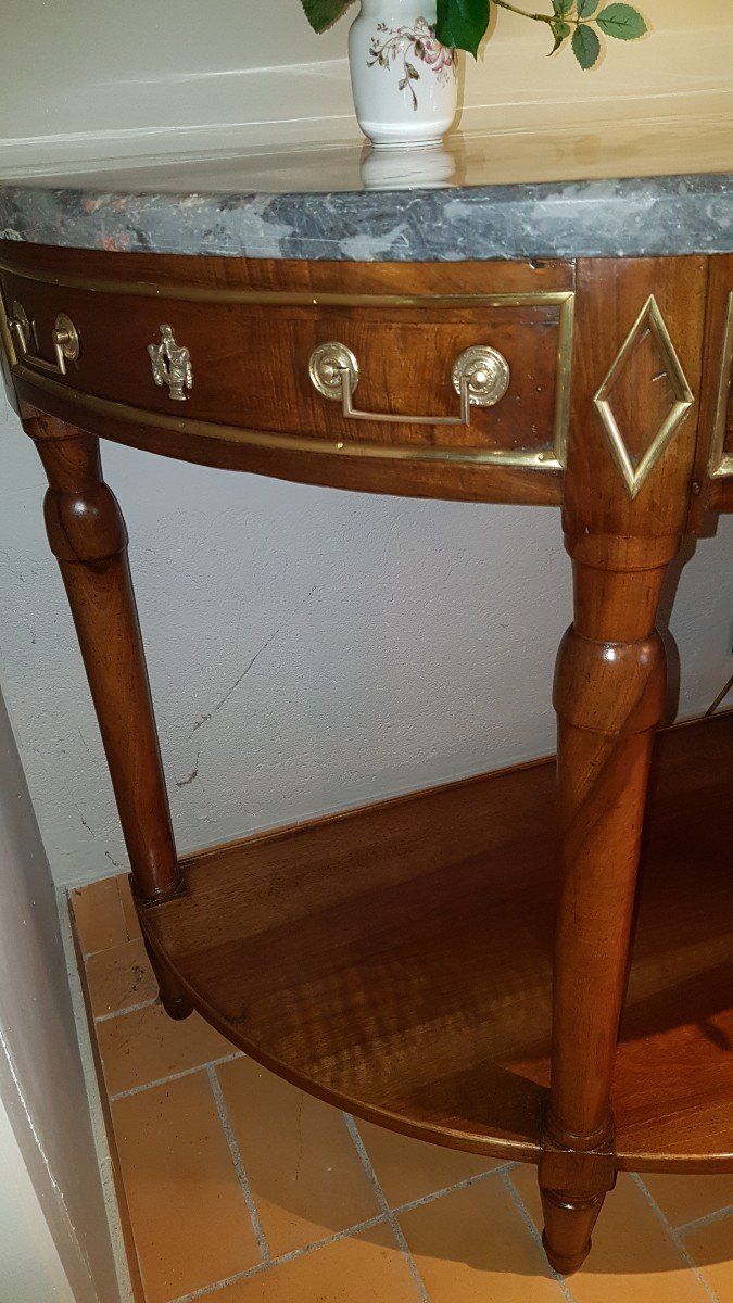 Walnut Console Serving Table - 18th century - Louis XVI -